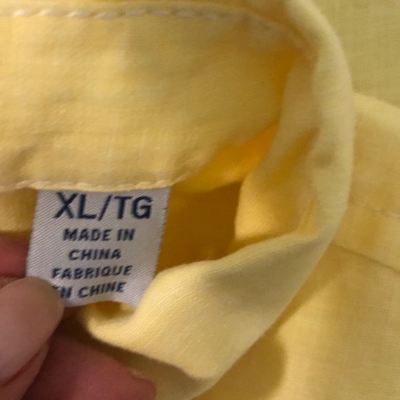Tommy Bahama Lemon Yellow 100% Linen Shirt - Picture 6 of 10